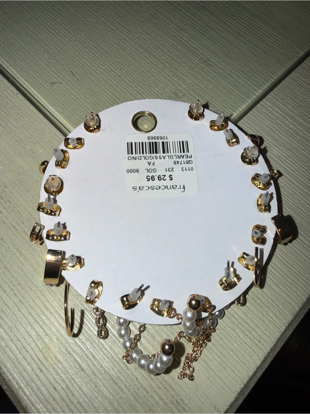 Francesca's Collections Gold Earring Set - Picture 2 of 2